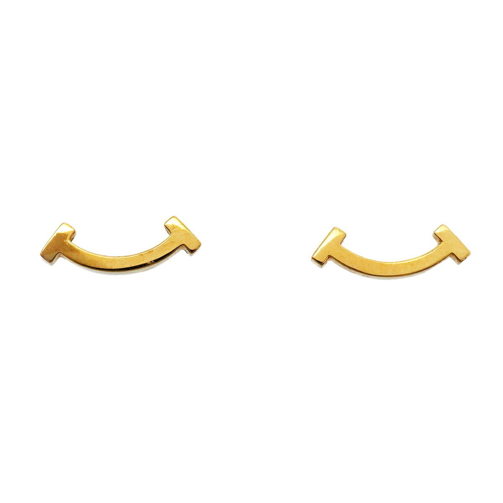 Tiffany & Co. T Smile Mini Earrings, 18K Yellow Gold, Women's